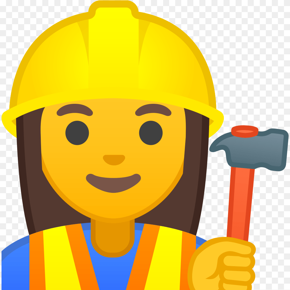 Woman Construction Worker Icon Construction Worker Emoji, Clothing, Hardhat, Helmet, Person Png Image