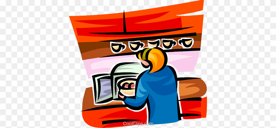 Woman Cooking In The Microwave Royalty Vector Clip Art, Person, Photography Free Png Download