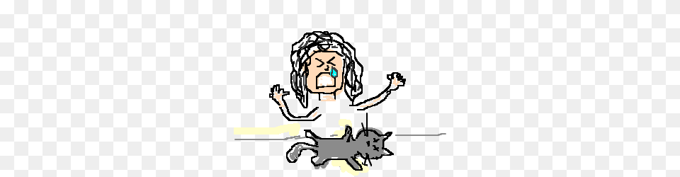 Woman Crying Over Her Dead Cat Drawing, Baby, Person, Face, Head Free Png Download
