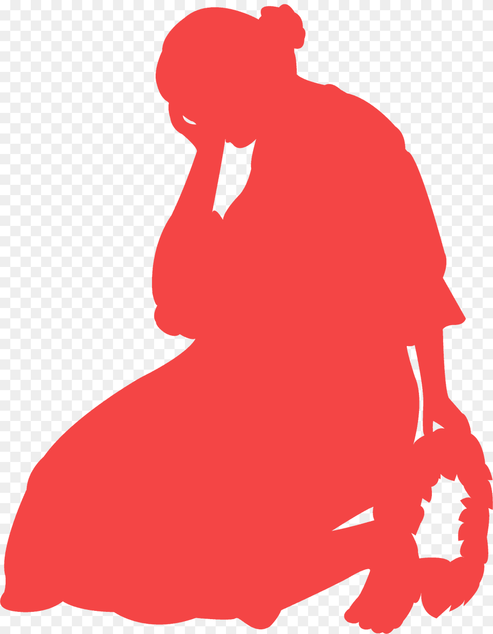 Woman Crying Silhouette, Kneeling, Person Free Transparent Png