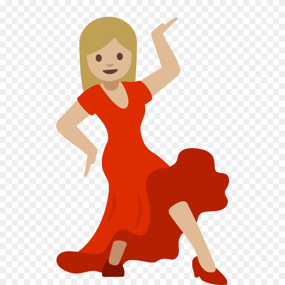 Woman Dancing Emoji Clipart, Person, Leisure Activities, Clothing, Dress Png Image