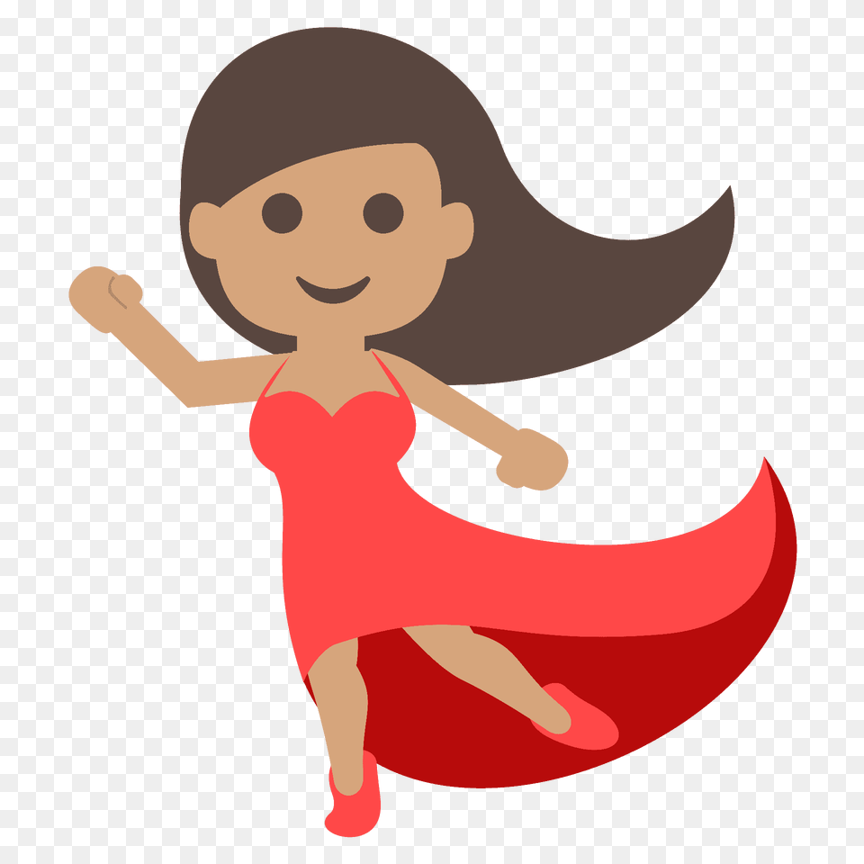 Woman Dancing Emoji Clipart, Baby, Person, Cartoon, Face Free Png
