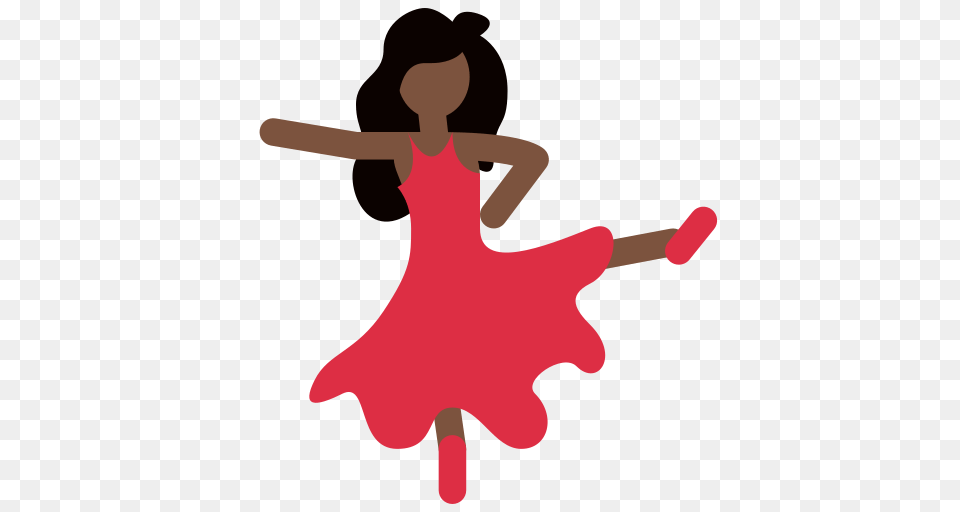 Woman Dancing Emoji With Dark Skin Tone Meaning And Pictures, Leisure Activities, Person, Dance Pose, Performer Free Png Download