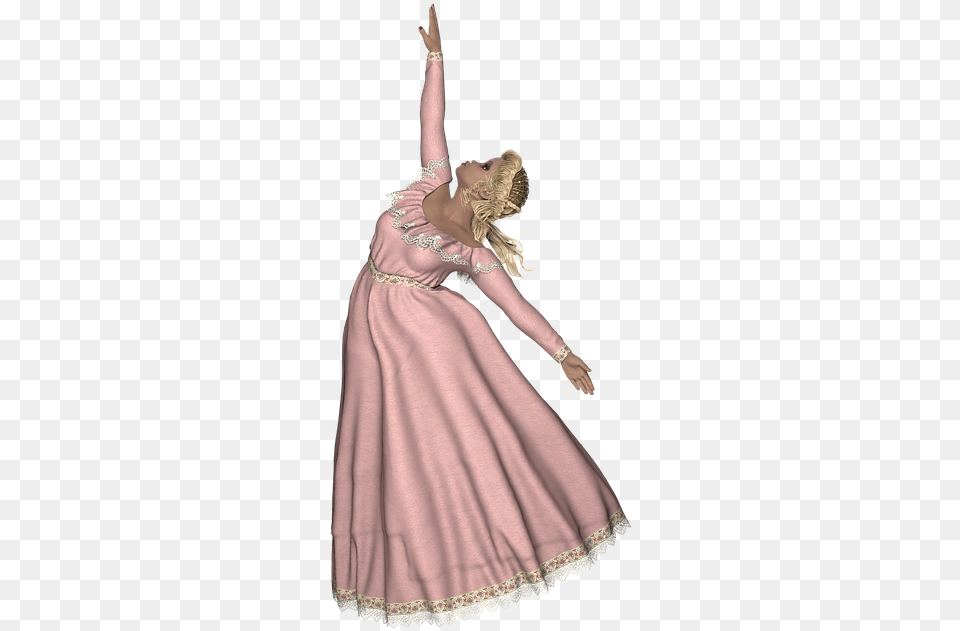 Woman Dancing In Gown, Person, Clothing, Leisure Activities, Dress Png Image