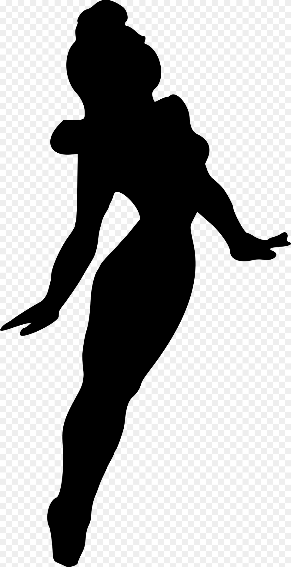 Woman Dancing Silhouette Portable Network Graphics, Gray Png Image