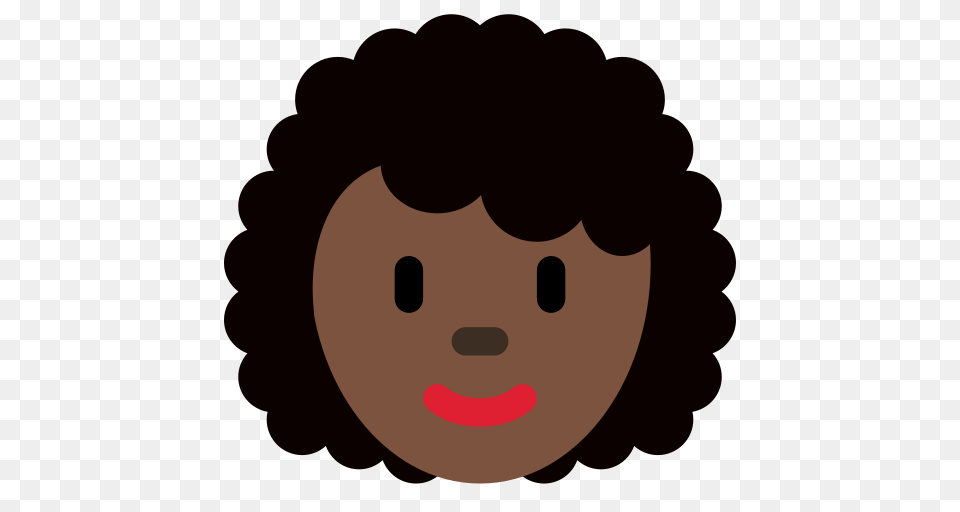 Woman Dark Skin Tone Curly Hair Emoji, Photography, Face, Head, Person Free Transparent Png