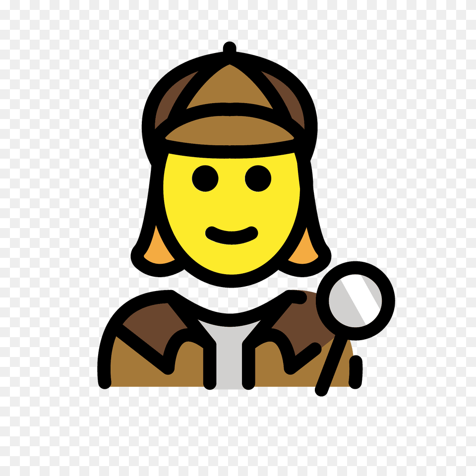 Woman Detective Emoji Clipart, People, Person, Face, Head Png Image