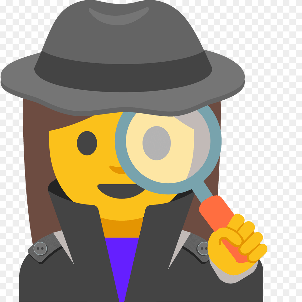Woman Detective Emoji Clipart, Photography, Sun Hat, Clothing, Hat Free Png Download