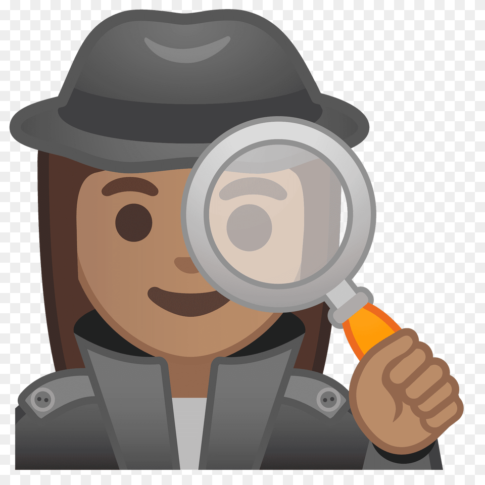 Woman Detective Emoji Clipart, Photography, Magnifying Free Transparent Png