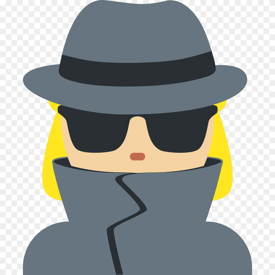 Woman Detective Emoji Clipart, Clothing, Hardhat, Hat, Helmet Png Image