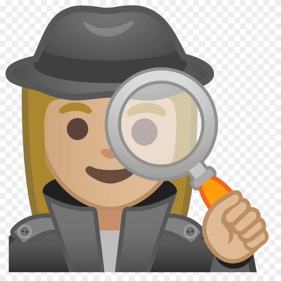 Woman Detective Emoji Clipart, Photography, Magnifying Png Image