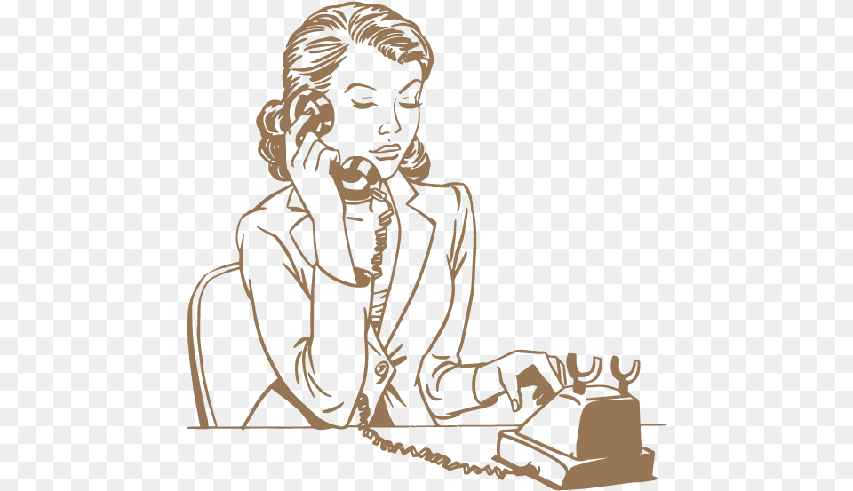 Woman Dialing A Number On An Old School Phone Businessperson, Adult, Male, Man, Person Png Image