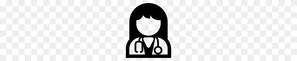 Woman Doctor Icon Image, Gray Png