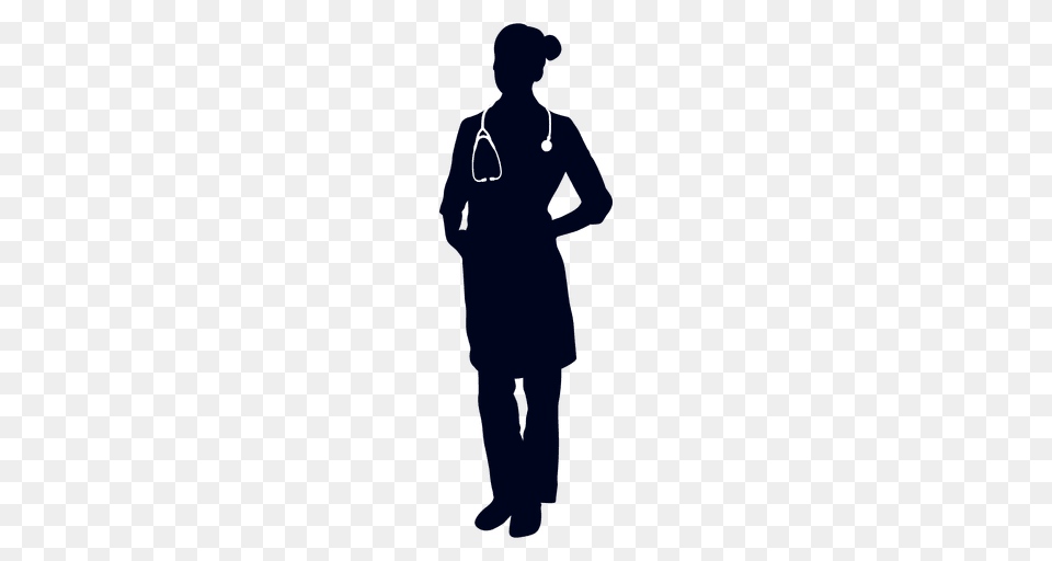 Woman Doctor Silhouette, Adult, Clothing, Coat, Male Free Png Download