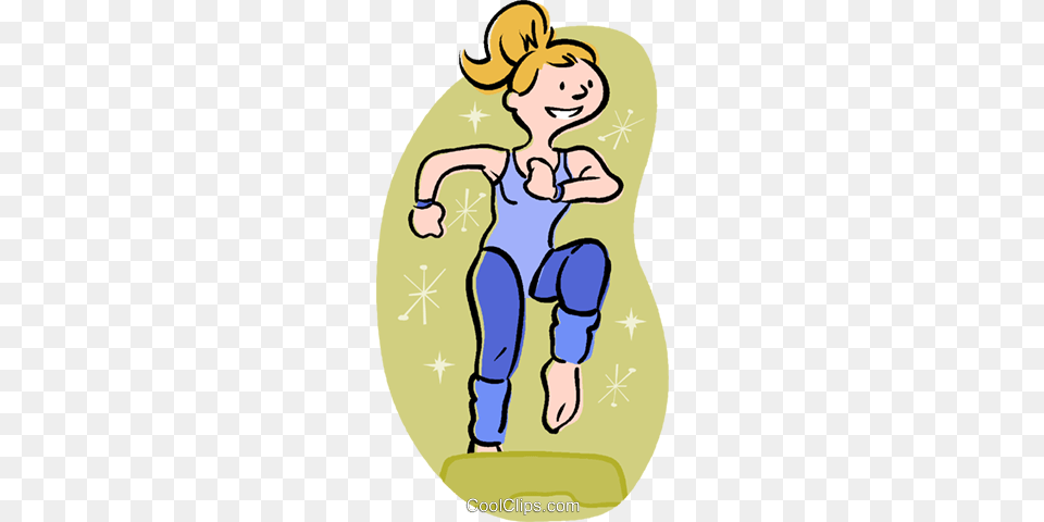 Woman Doing Aerobics Royalty Vector Clip Art Illustration, Baby, Person, Clothing, Pants Png Image