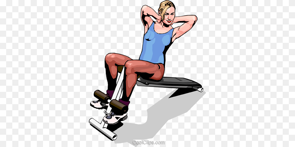 Woman Doing Sit Ups Royalty Vector Clip Art Illustration, Adult, Female, Person, Face Png