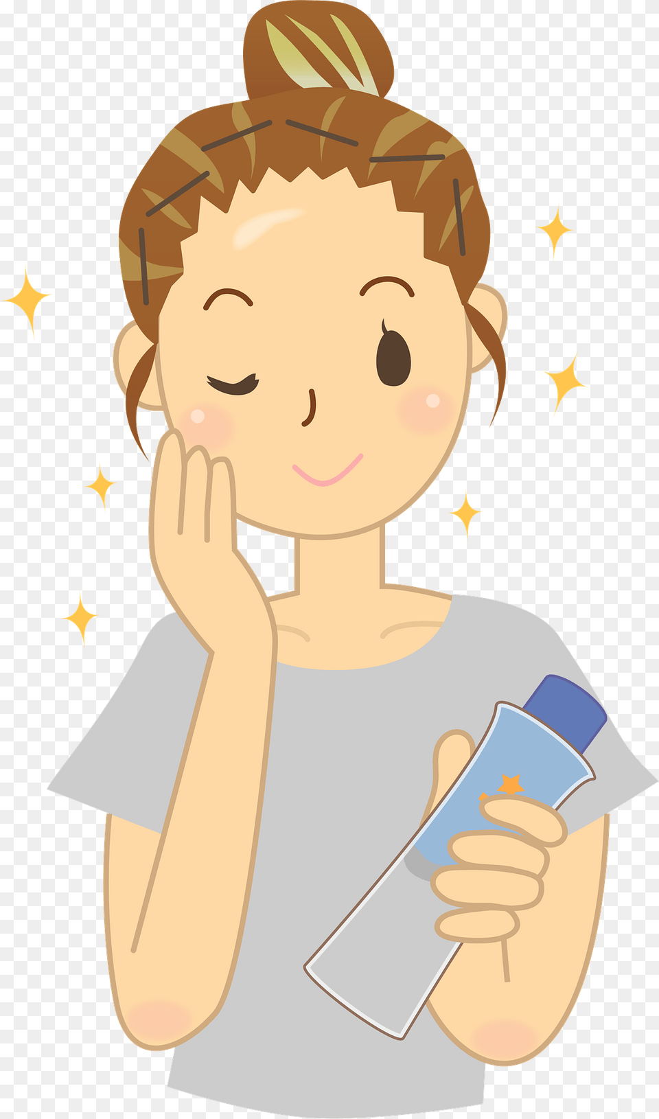 Woman Doing Skin Care Clipart, Baby, Person, Cleaning, Face Png