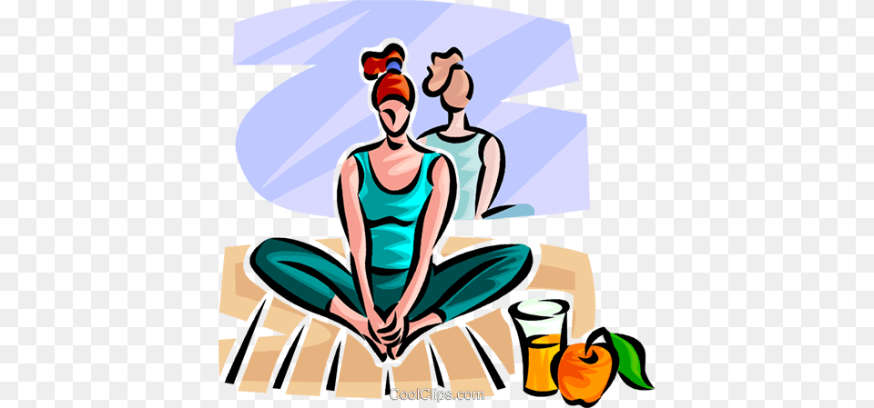Woman Doing Yoga Royalty Free Vector Clip Art Illustration, Adult, Person, Man, Male Png Image