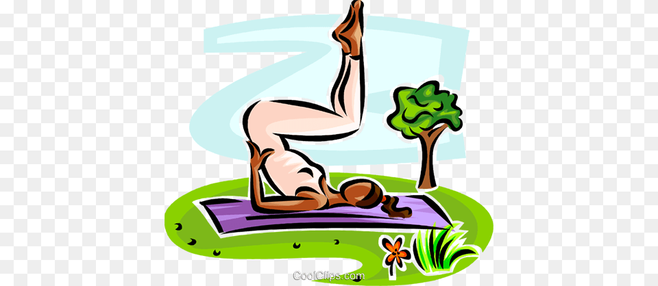 Woman Doing Yoga Royalty Vector Clip Art Illustration Free Png Download