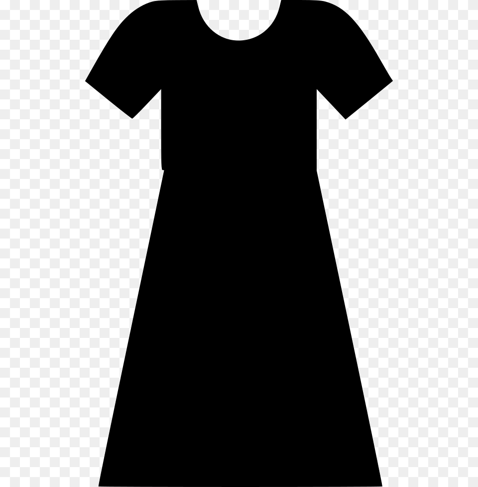 Woman Dress Casual Evening Lady Little Black Dress, Clothing, T-shirt, Silhouette, Adult Free Png
