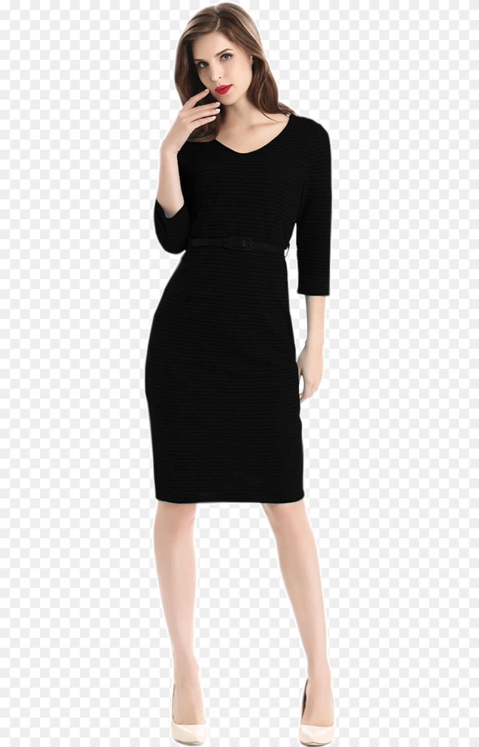 Woman Dress Woman Black Dress, Adult, Sleeve, Person, Long Sleeve Png