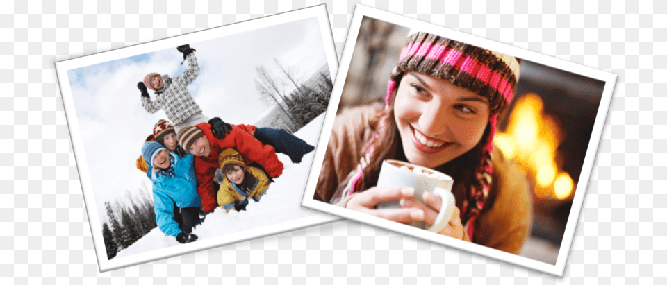 Woman Drinking Hot Chocolate, Collage, Art, Photography, Hat Free Transparent Png