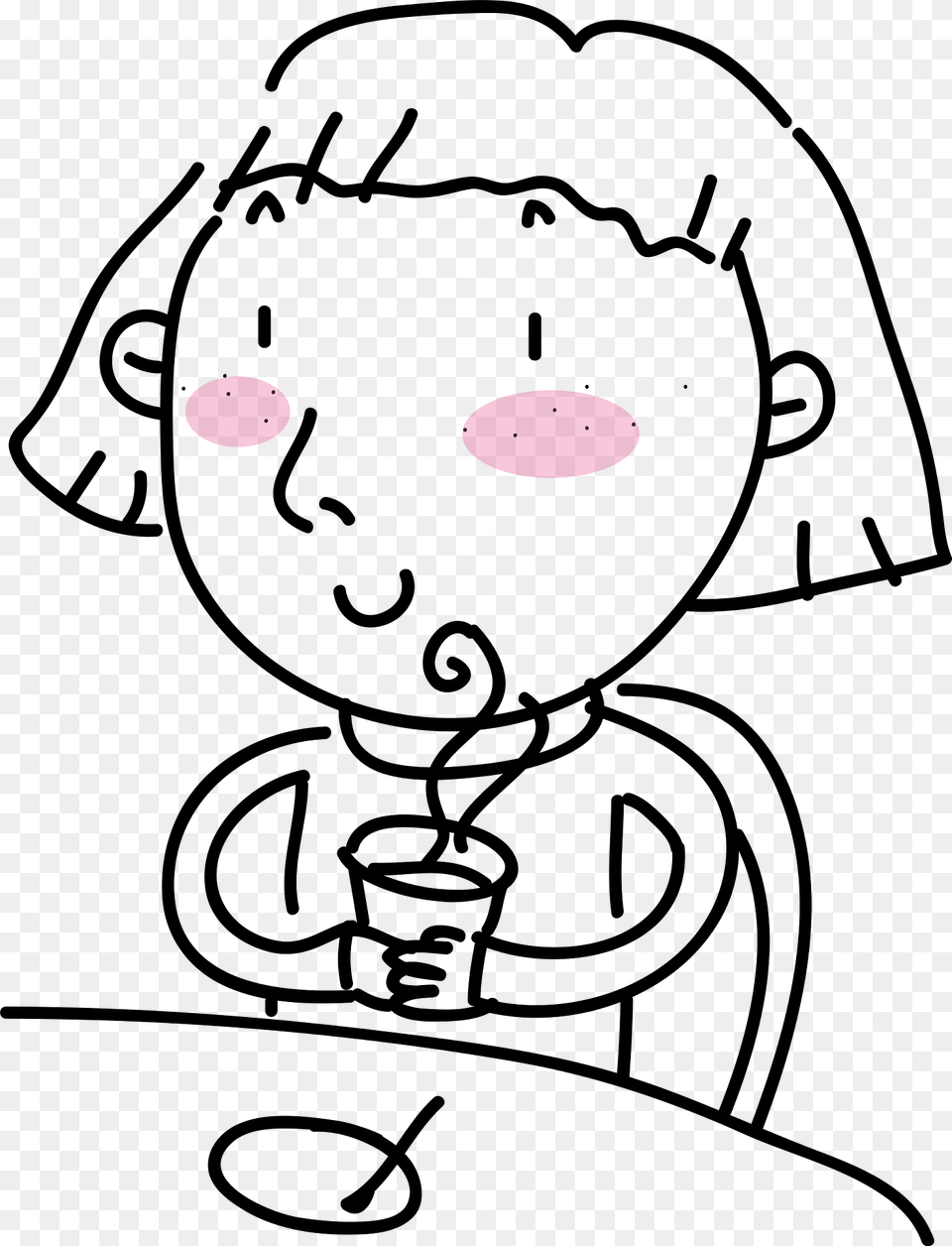 Woman Drinking Tea Clipart, Face, Head, Person Free Transparent Png