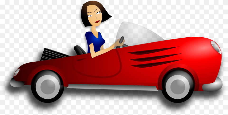Woman Driving Clip Art Girl Driving Car, Adult, Person, Female, Transportation Free Png Download