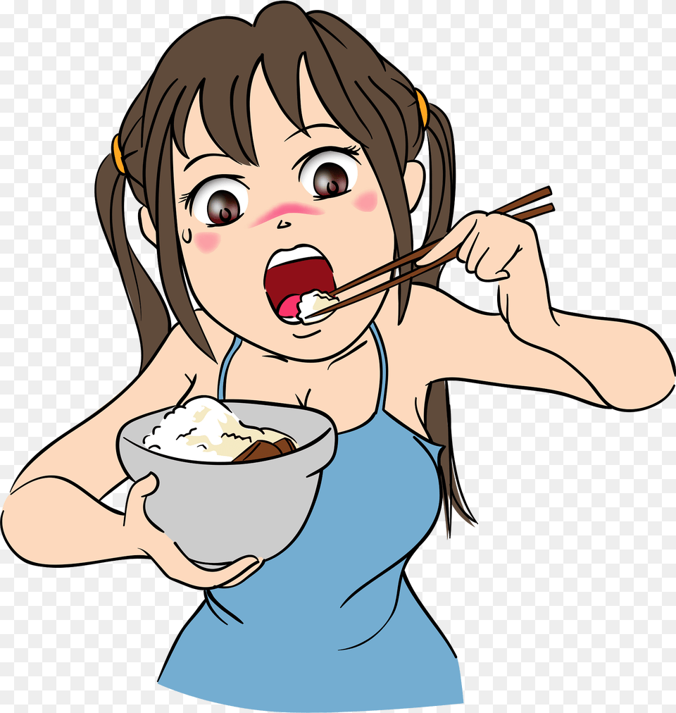 Woman Eating Rice Clipart, Baby, Person, Face, Head Free Png