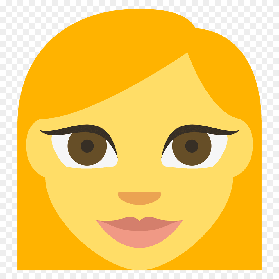 Woman Emoji Clipart, Person, Face, Portrait, Head Png Image
