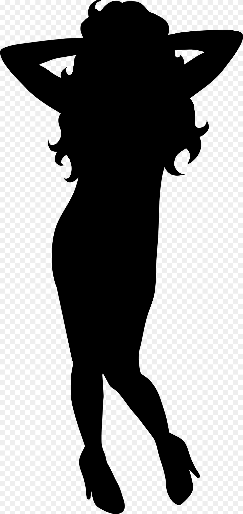 Woman Face Silhouette Dancing Woman Silhouette Clip Art, Gray Free Transparent Png