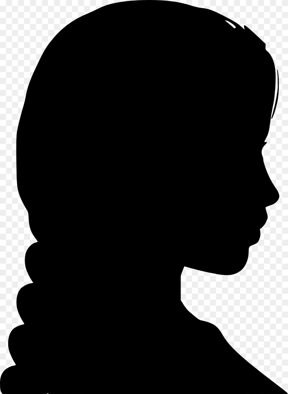 Woman Face Silhouette Download Rostro De Perfil, Gray Png
