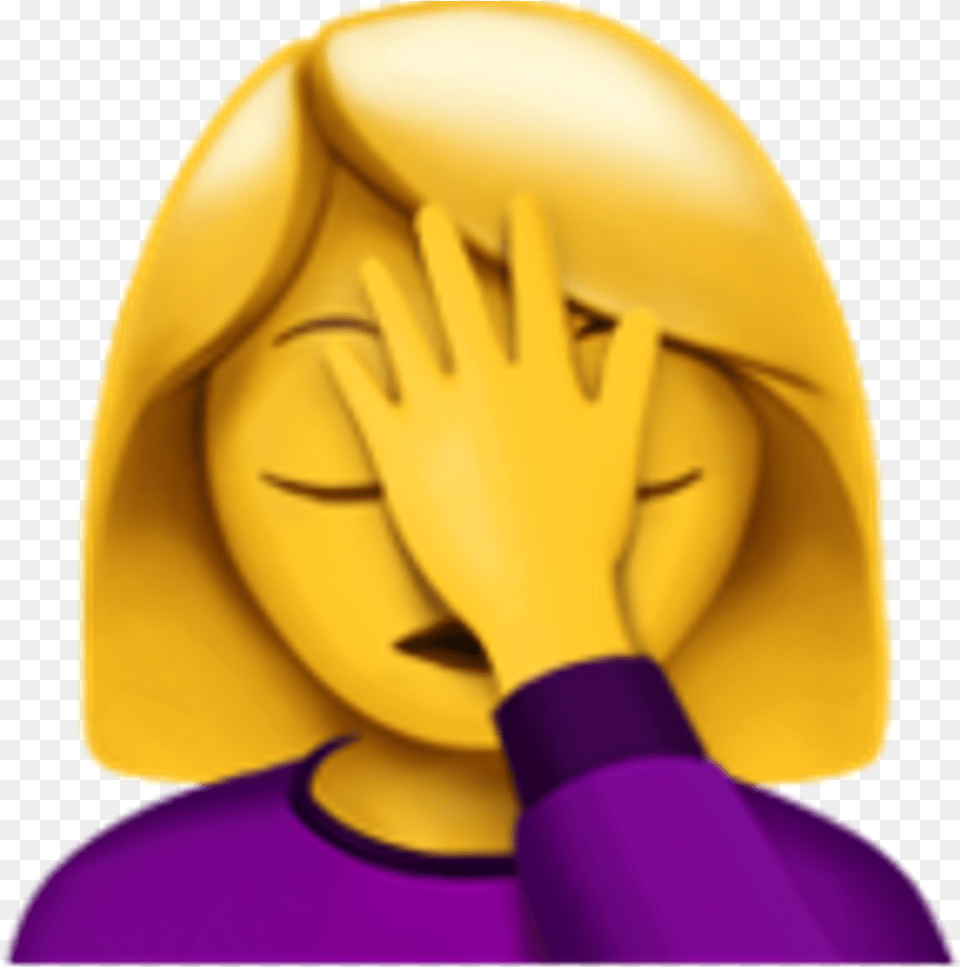 Woman Facepalming Emoji, Clothing, Hardhat, Helmet, Coat Free Transparent Png