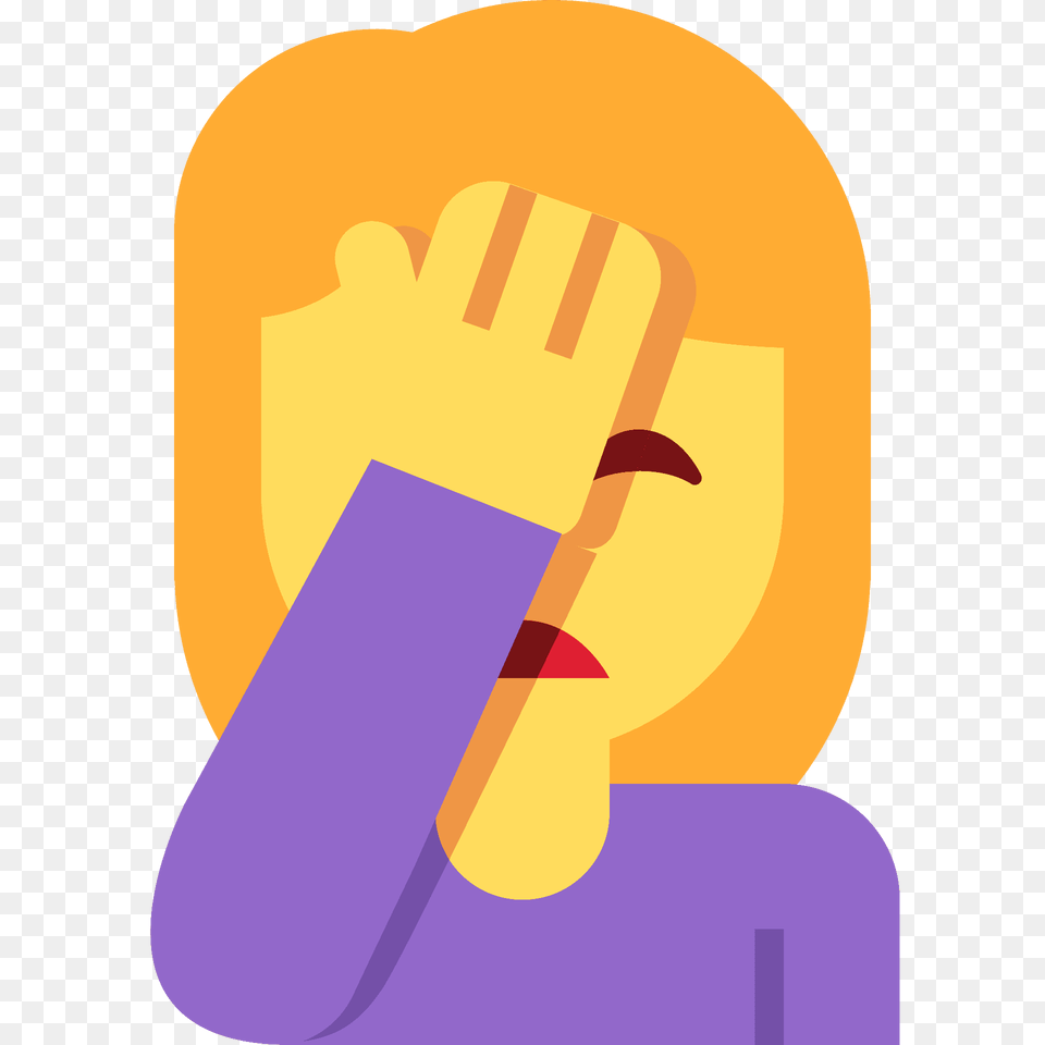 Woman Facepalming Emoji Clipart, Person, Body Part, Hand Png Image