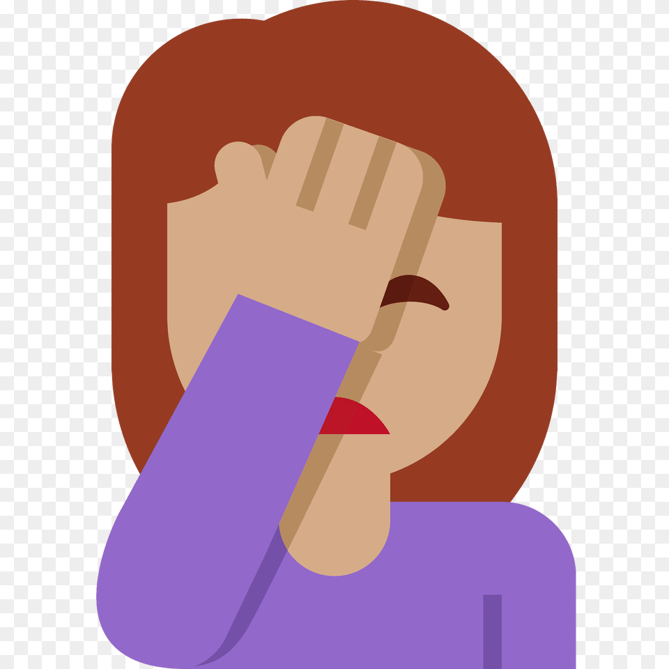 Woman Facepalming Emoji Clipart, Body Part, Face, Head, Neck Free Png