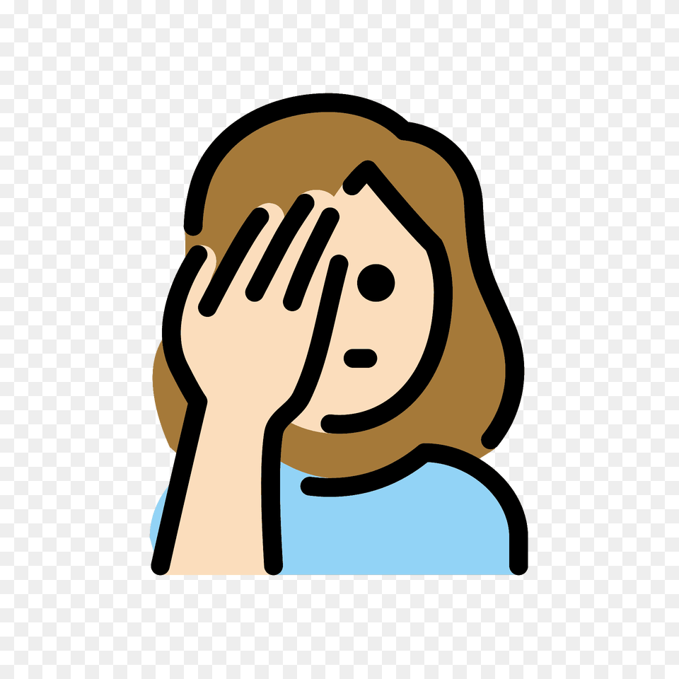Woman Facepalming Emoji Clipart, Head, Person, Face, Body Part Free Png Download