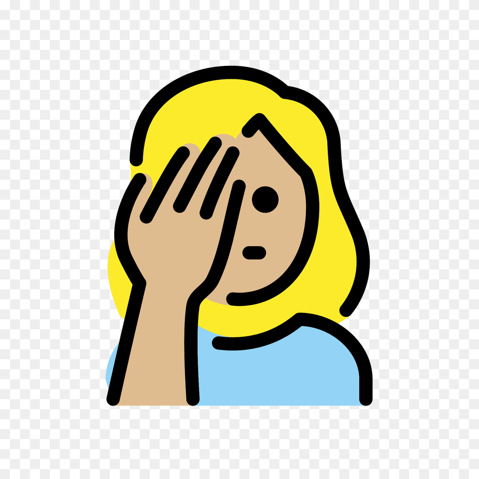 Woman Facepalming Emoji Clipart, Clothing, Hat, Cap, Body Part Free Png Download