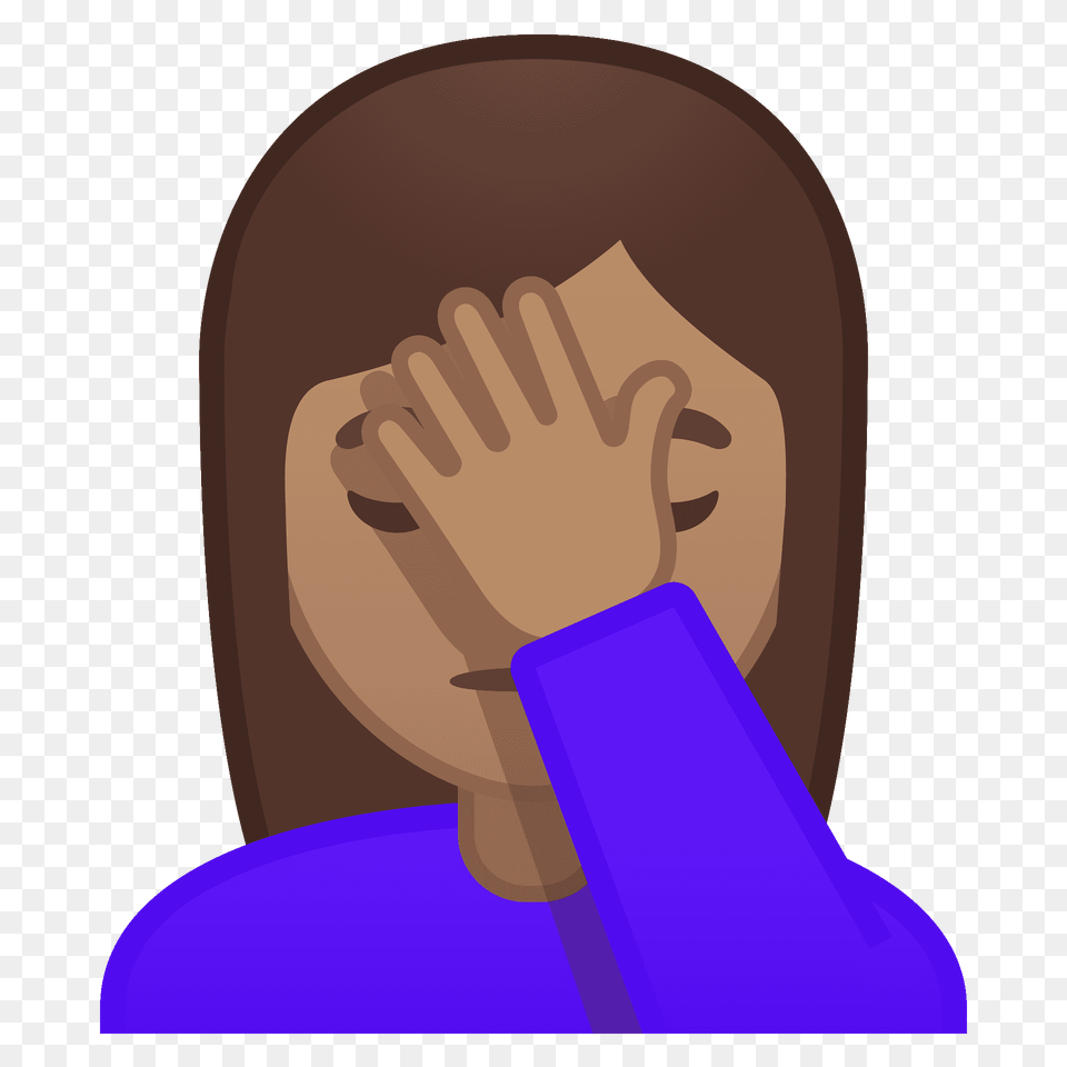 Woman Facepalming Emoji Clipart, Face, Head, Person, Body Part Free Png Download