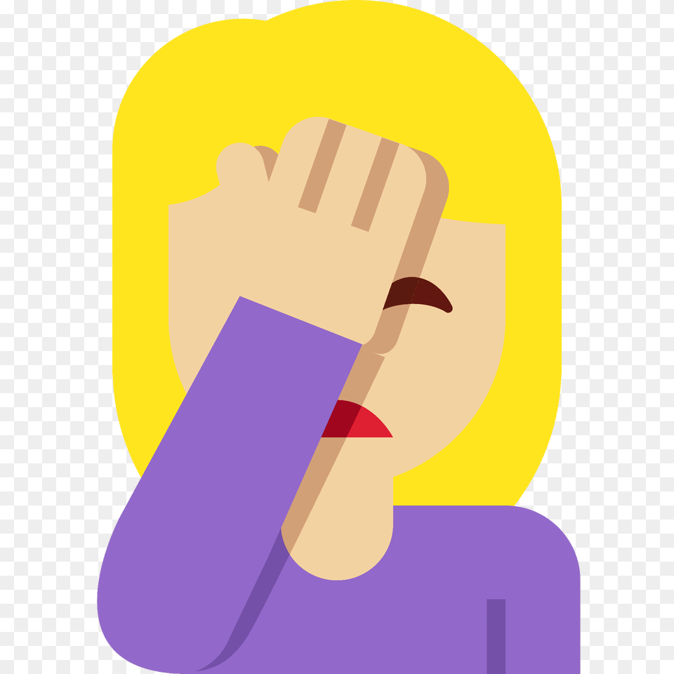 Woman Facepalming Emoji Clipart Free Png