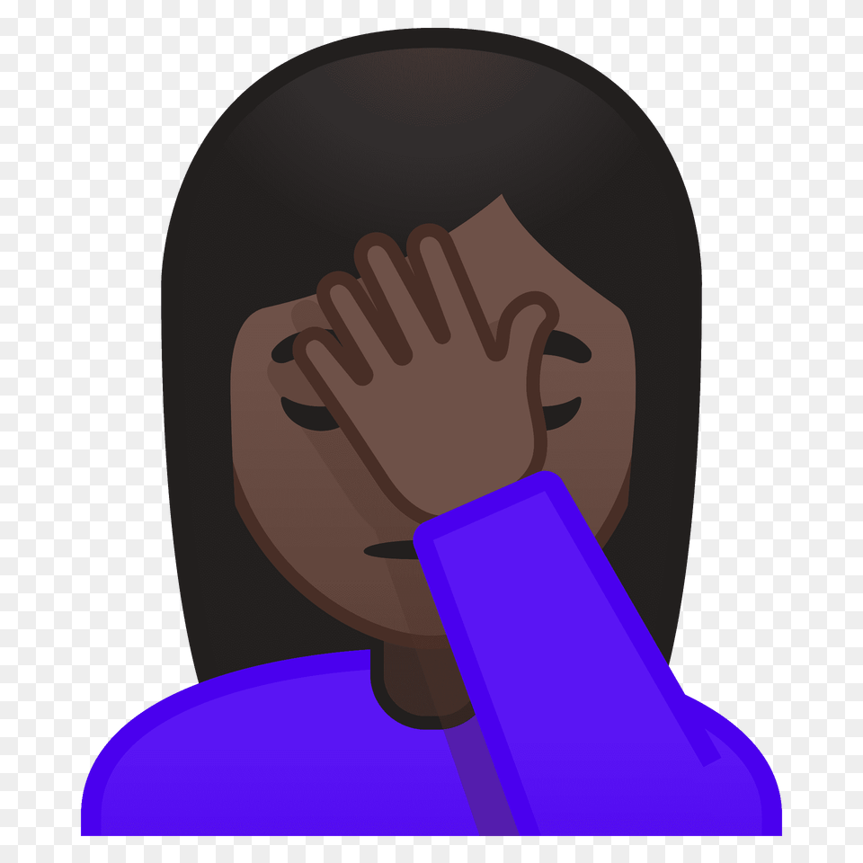 Woman Facepalming Emoji Clipart, Face, Head, Person, Body Part Png Image