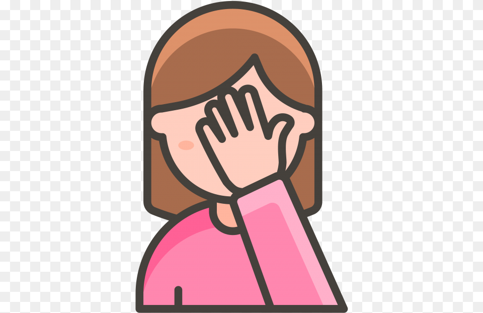Woman Facepalming Emoji Ikon Anak Anak, Body Part, Hand, Person Png Image
