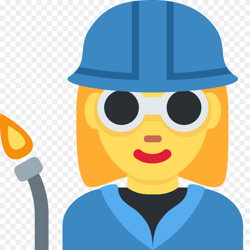 Woman Factory Worker Emoji Clipart, Clothing, Hardhat, Helmet, Person Png