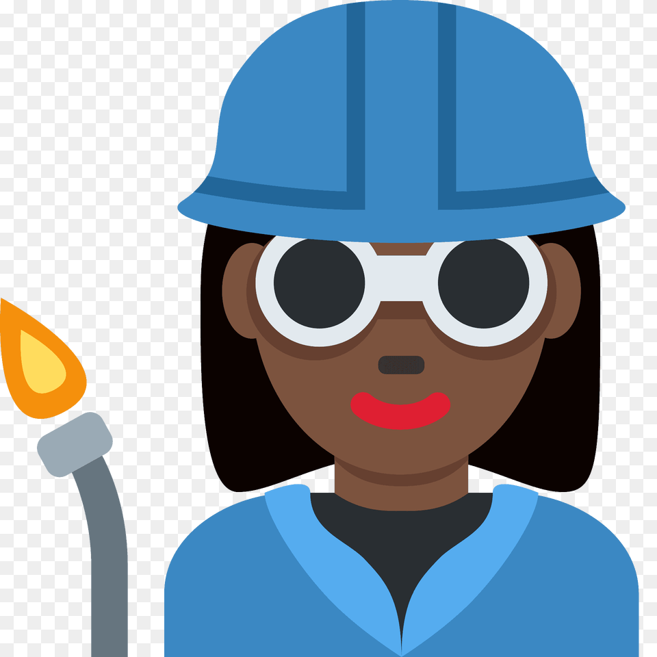 Woman Factory Worker Emoji Clipart, Clothing, Hardhat, Helmet, Light Free Transparent Png