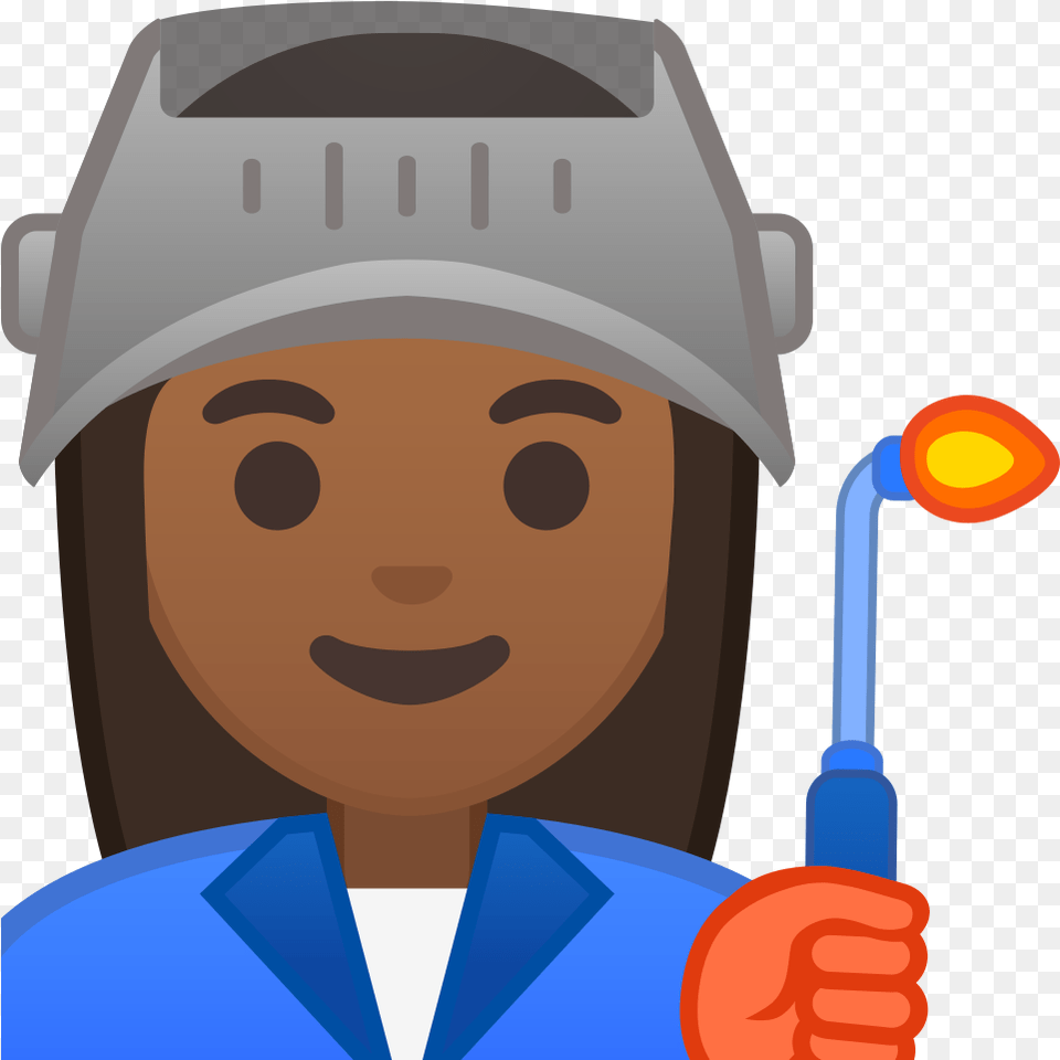 Woman Factory Worker Medium Dark Skin Tone Icon Factory Worker Emoji, Person, People, Hat, Clothing Png Image
