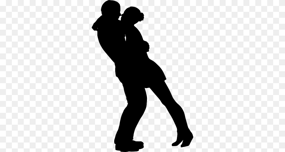 Woman Falling Into A Mans Arms, Silhouette, Adult, Person, Man Png