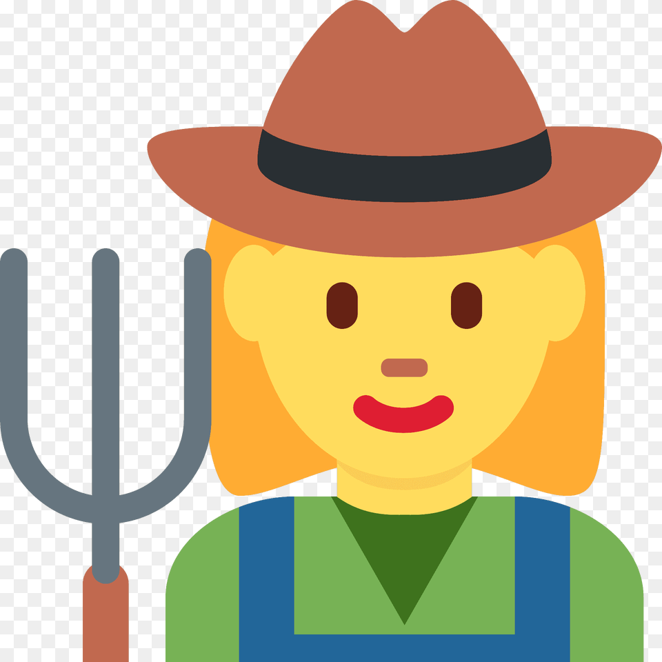 Woman Farmer Emoji Clipart, Clothing, Hat, Photography, Baby Free Transparent Png