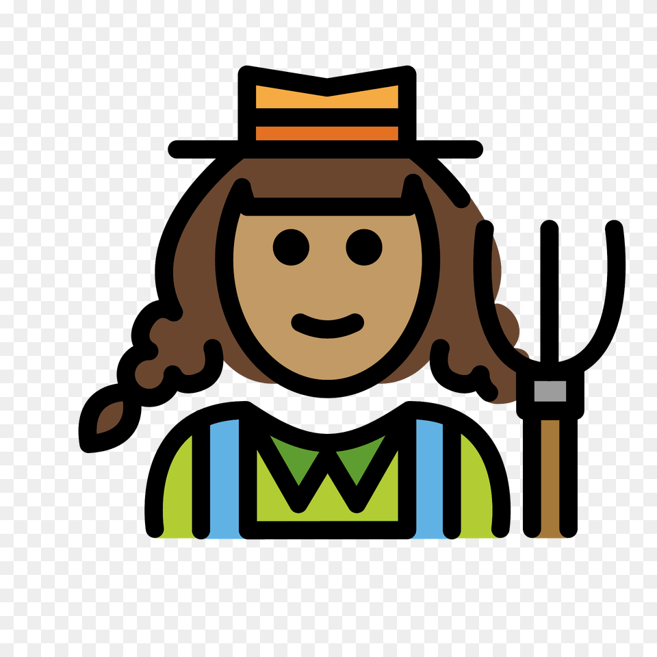 Woman Farmer Emoji Clipart, Clothing, Hat, Scarecrow, Cross Png