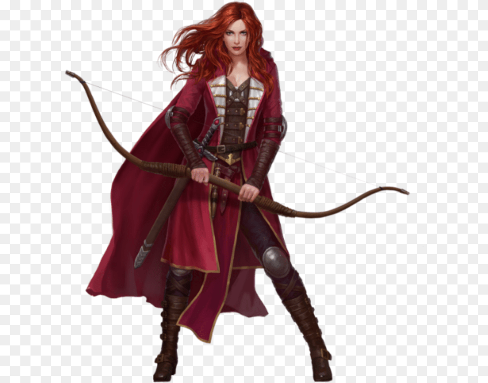 Woman Female Redhead Doll Archer, Archery, Bow, Weapon, Sport Free Transparent Png