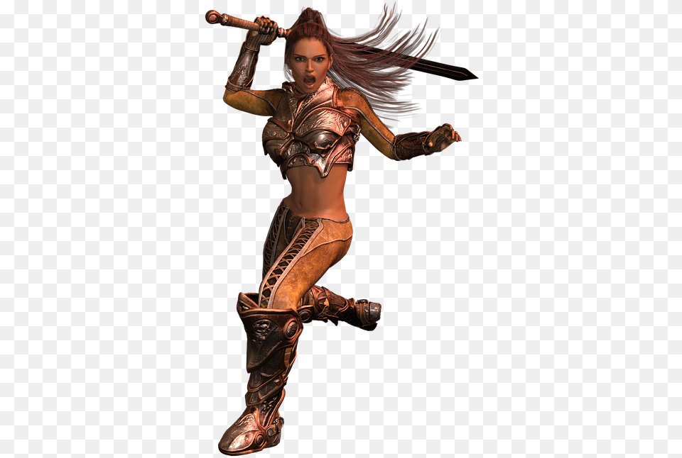 Woman Fighter Amazone Fantasy Woman Fighter, Clothing, Costume, Person, Adult Free Transparent Png