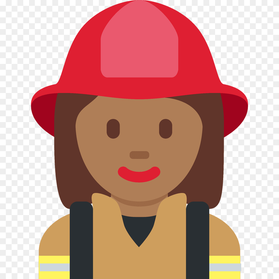 Woman Firefighter Emoji Clipart, Clothing, Hardhat, Helmet, Baby Png Image
